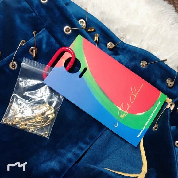 Angel Chen Women's Velvet Safety Pin Bell Jeans - Picture 4 of 8